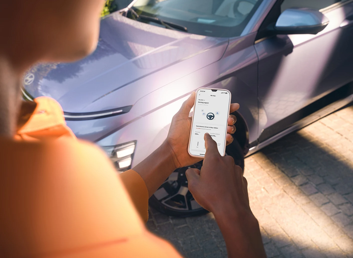 Hyundai KONA Electric Checking The App